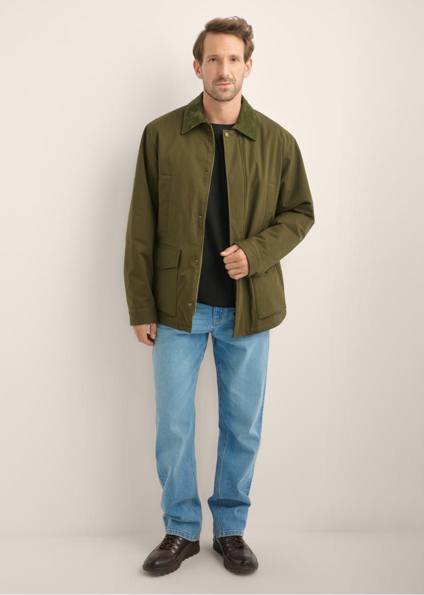 Men's green transitional jacket KURMT-0440-8B(Z26)