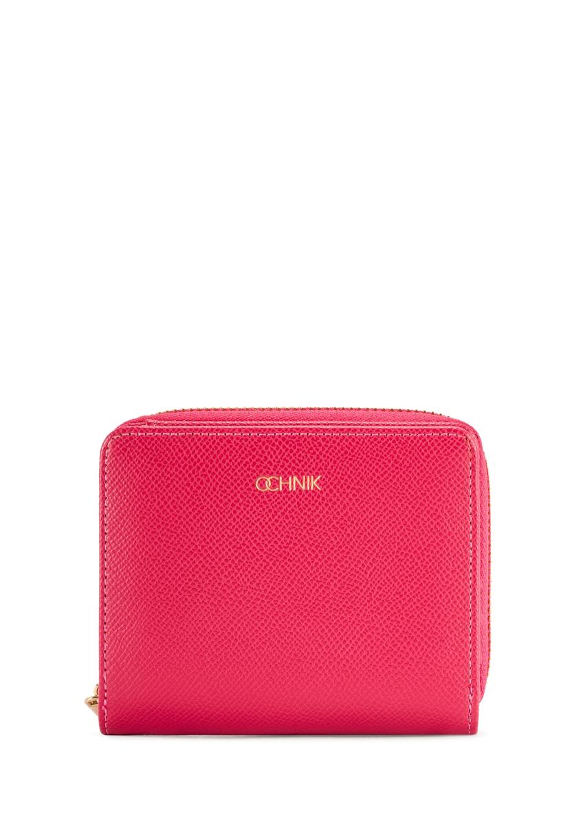 Fuchsia medium women's wallet POREC-0412-5E(W26), front product view on white background.
