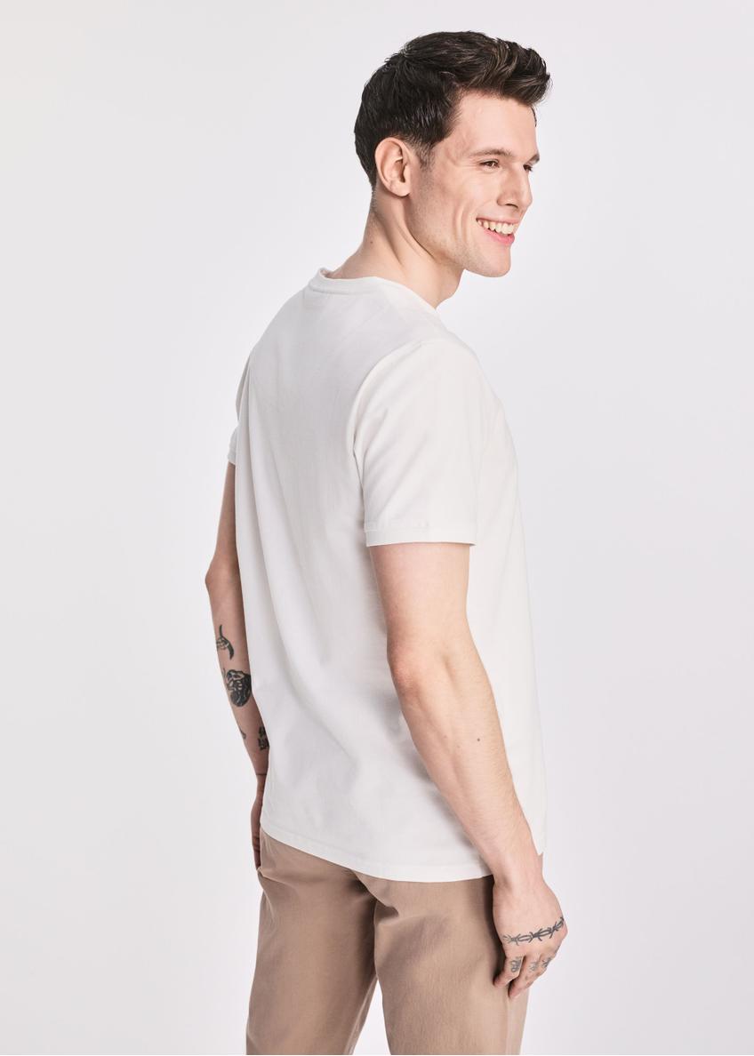 White basic T-shirt for men with logo TSHMT-0088-11(W25)