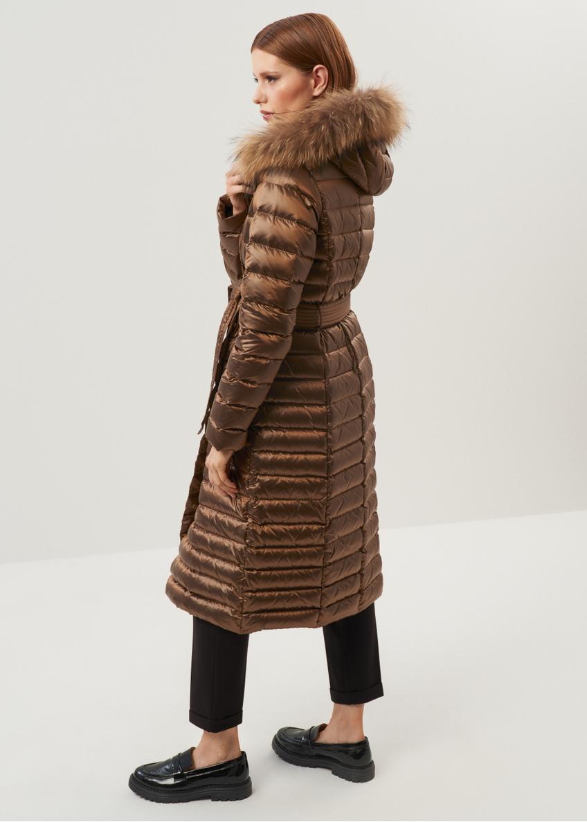 Women's gold quilted down jacket KURDT-0006-28(Z23)