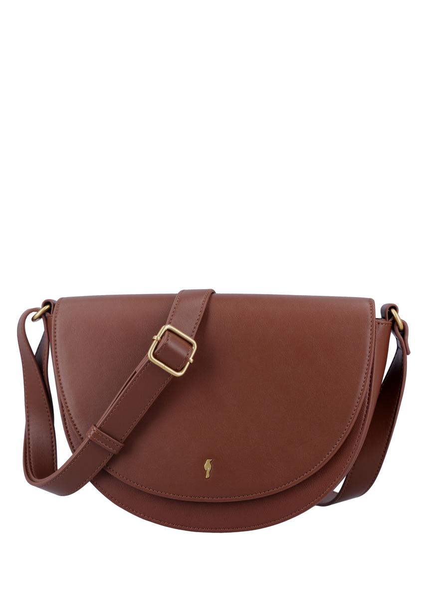 Light brown semi-circular women's messenger bag TOREC-1298-3D(Z26)