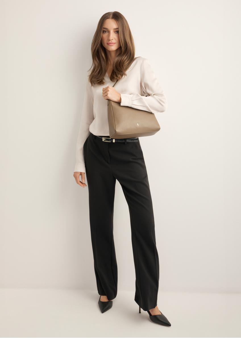 Light brown leather handbag TORES-0975-1K(Z26)
