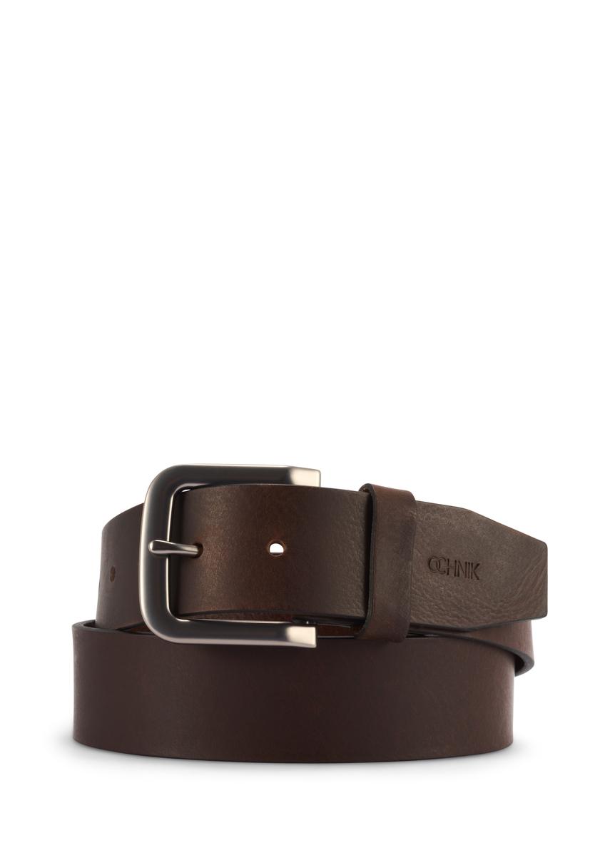 Men's brown leather belt PASMS-0271-89(Z25)