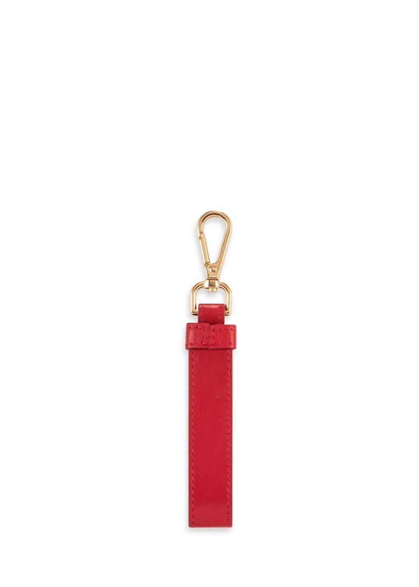 Red leather keychain BRELOK-0220-42(Z25)