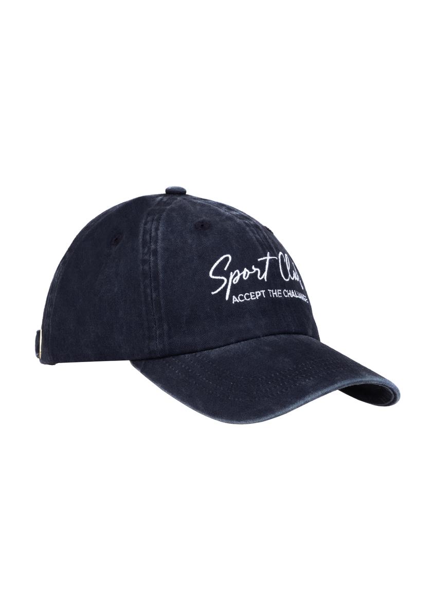 Navy blue baseball cap with embroidery CZALT-0006-17(W23)-01