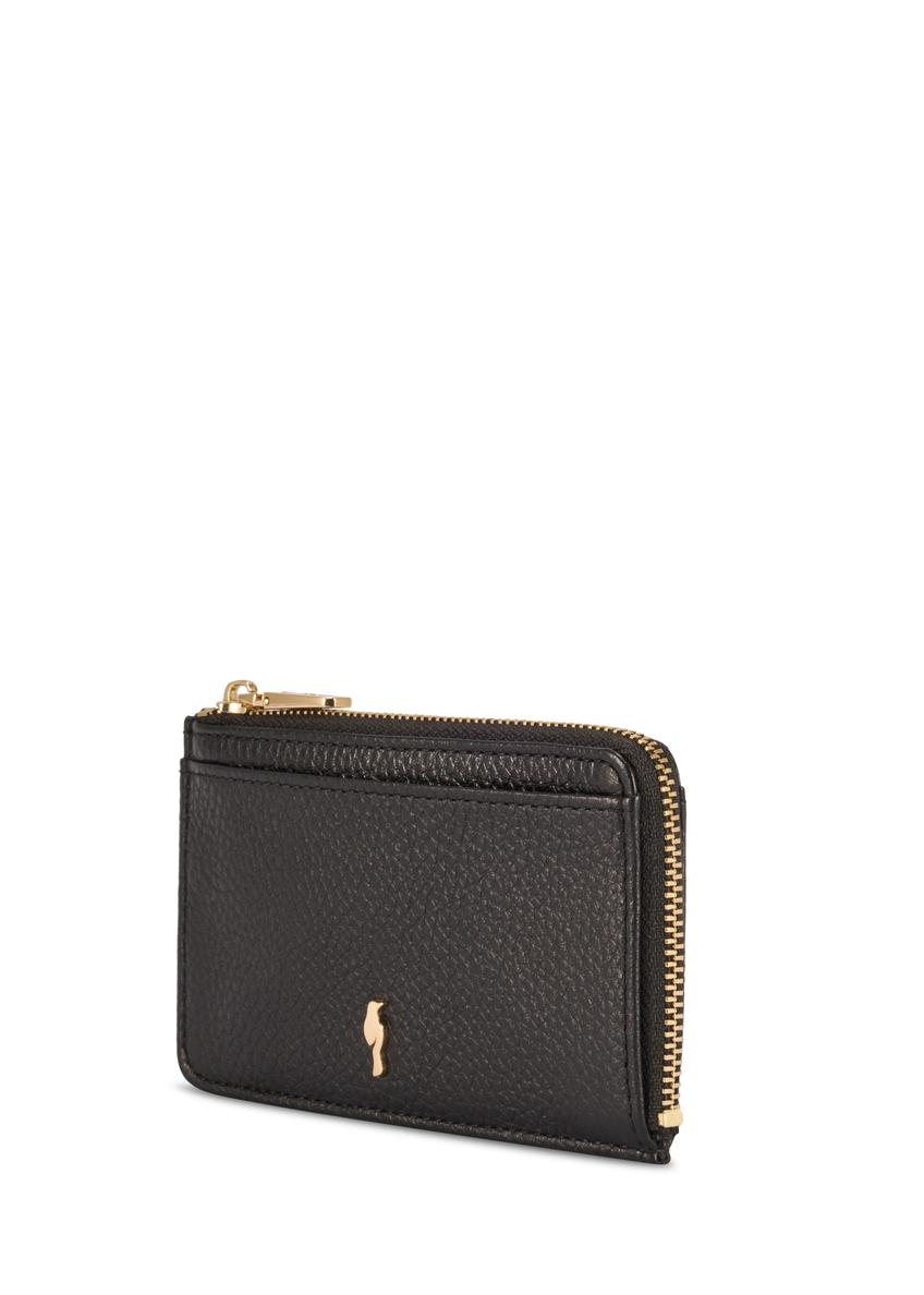 Black small leather women's wallet PORES-0978R-9I(W26)