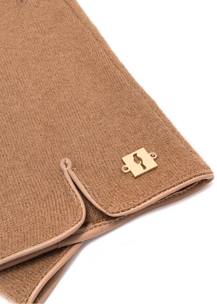 Camel woolen women's gloves REKDT-0027A-24(Z25)