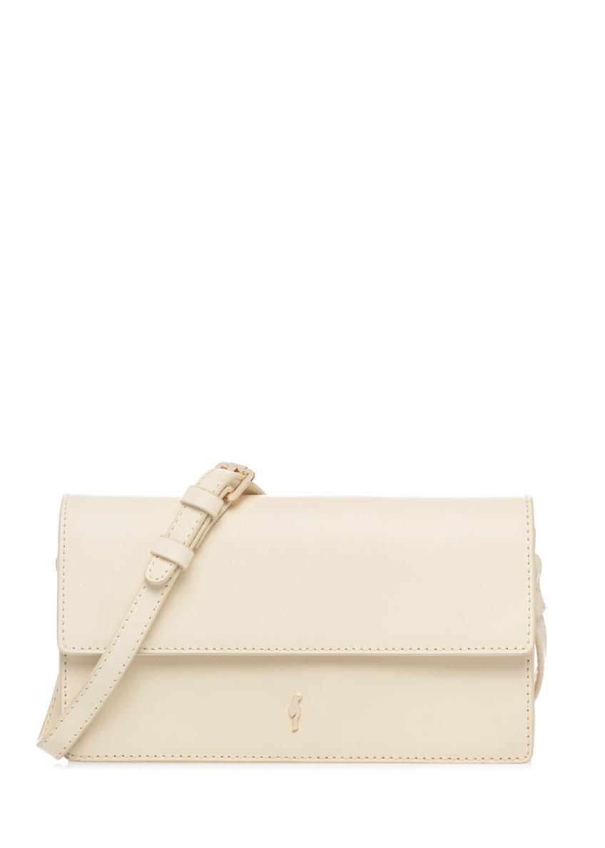 Small leather women's shoulder bag TORES-1290-2A(W26), front product view on white background.