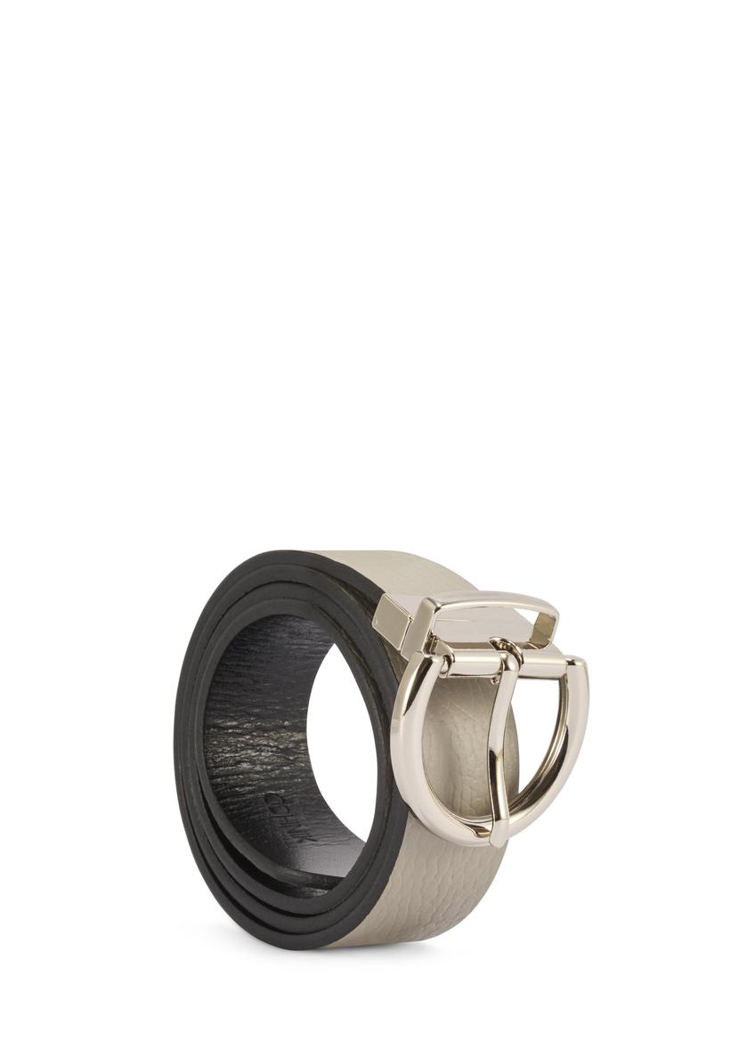 Reversible black and gray women's belt PASDS-0175B-92(Z25)