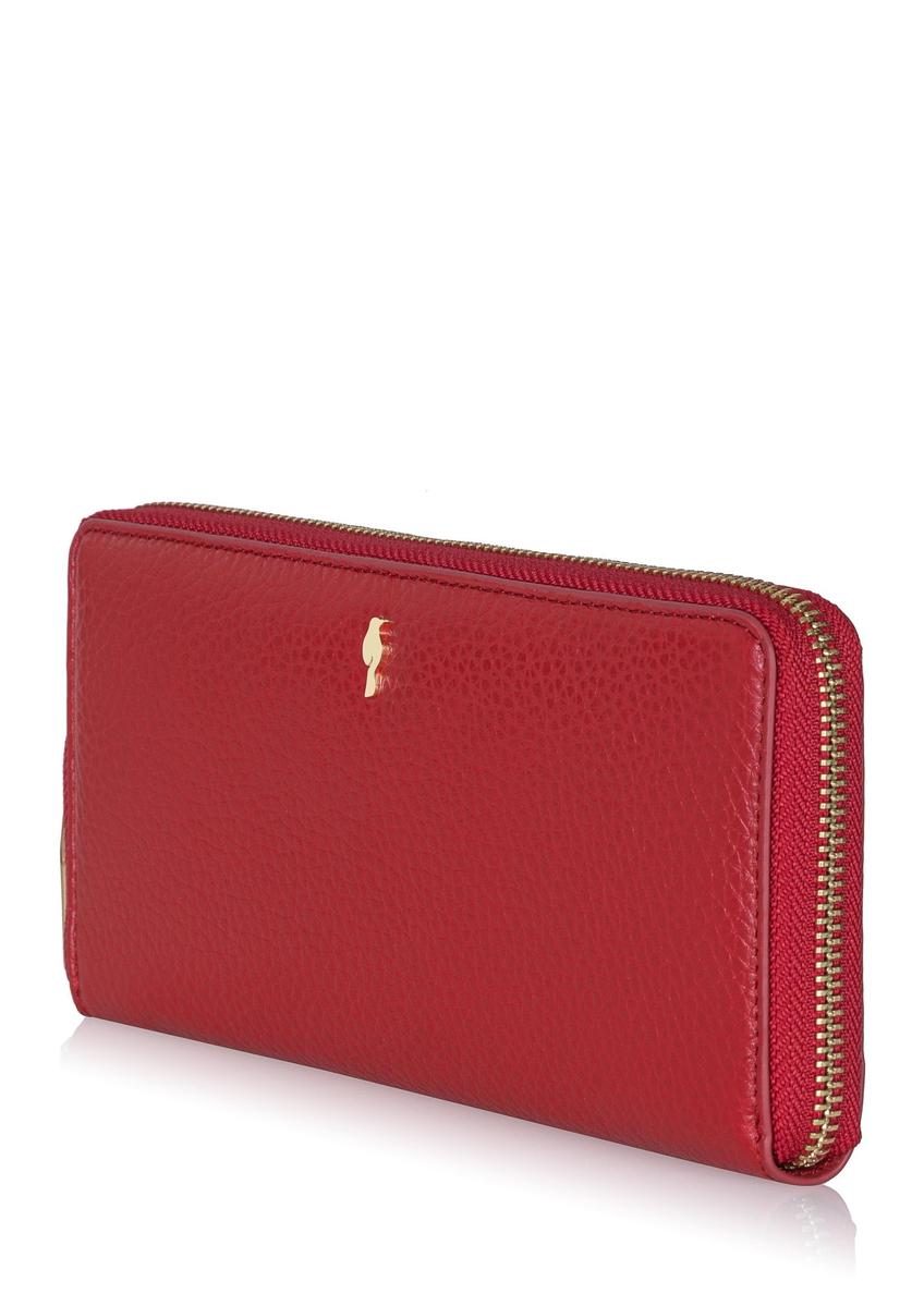 Red leather women's belt wallet PORES-0892-40(Z23)