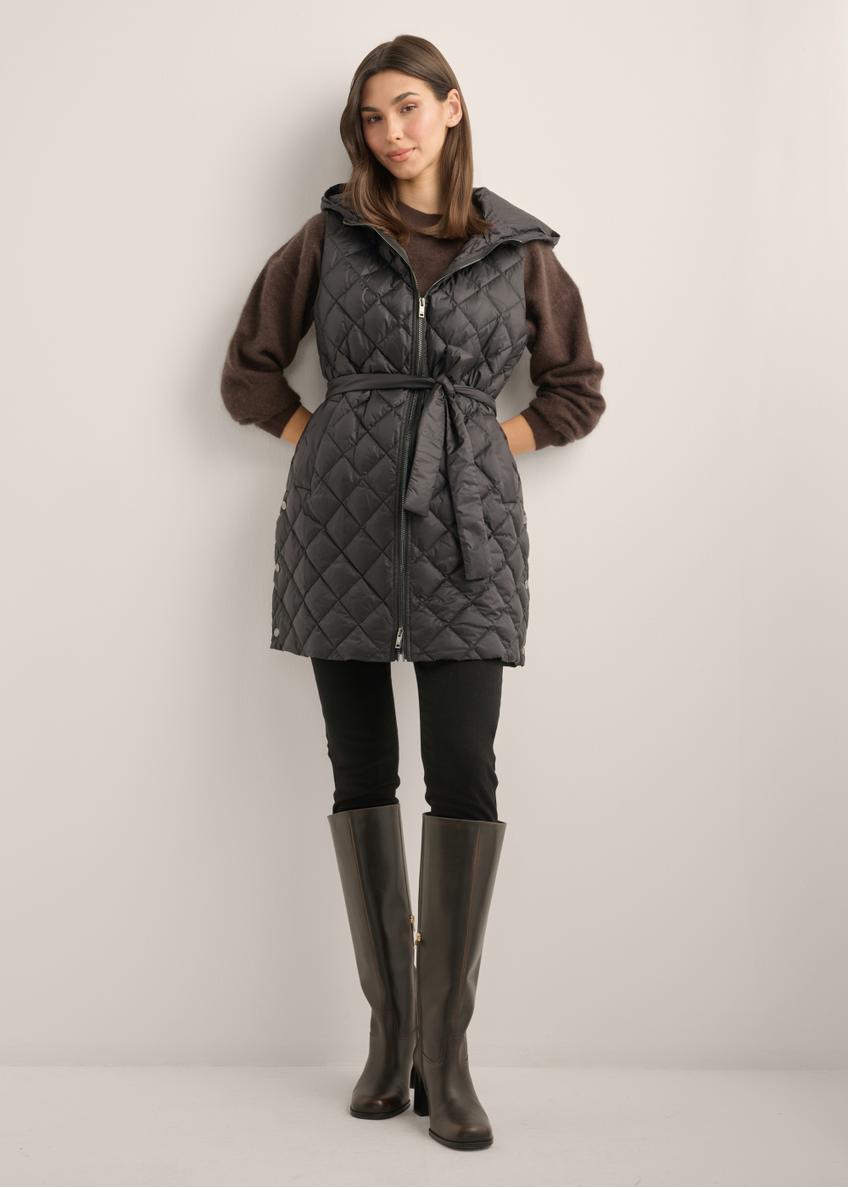 Black quilted women's vest KAMDT-0041-99(Z26)