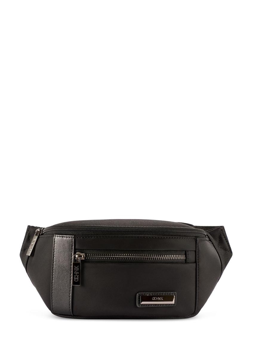 Men's black waist bag TORMN-0424-99(Z26)