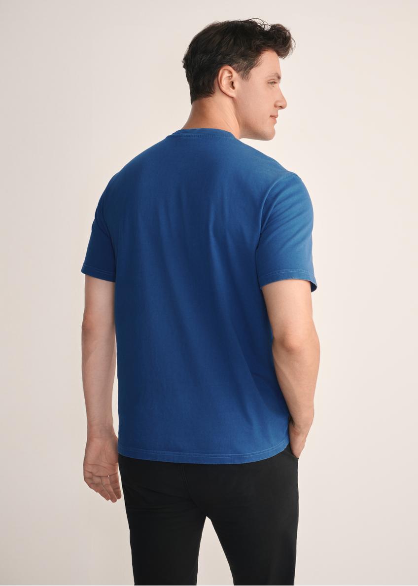 Men's T-shirt in dark blue color TSHMT-0134-17(Z25)