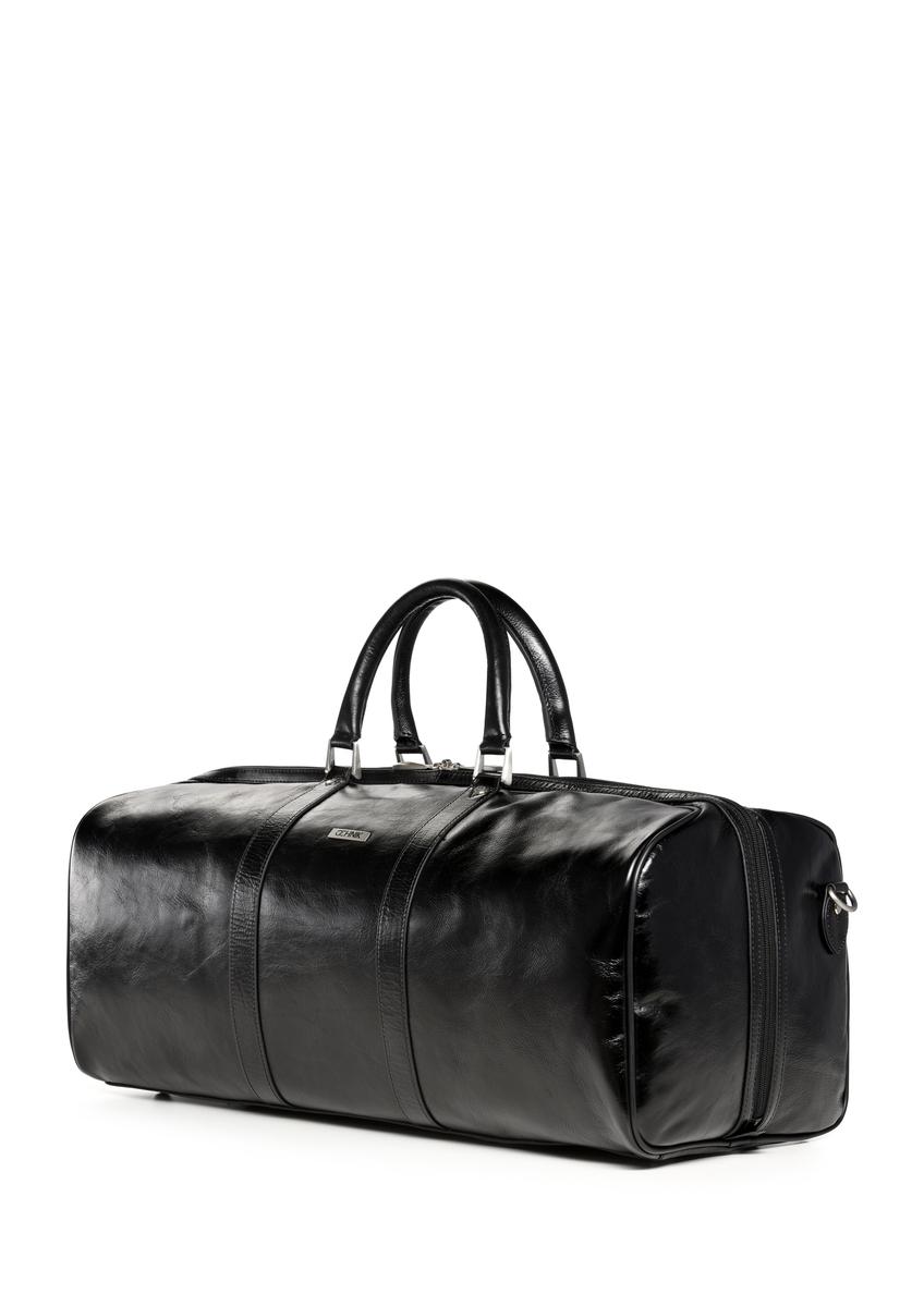 Black leather men's travel bag TORMS-0481-99(Z25)