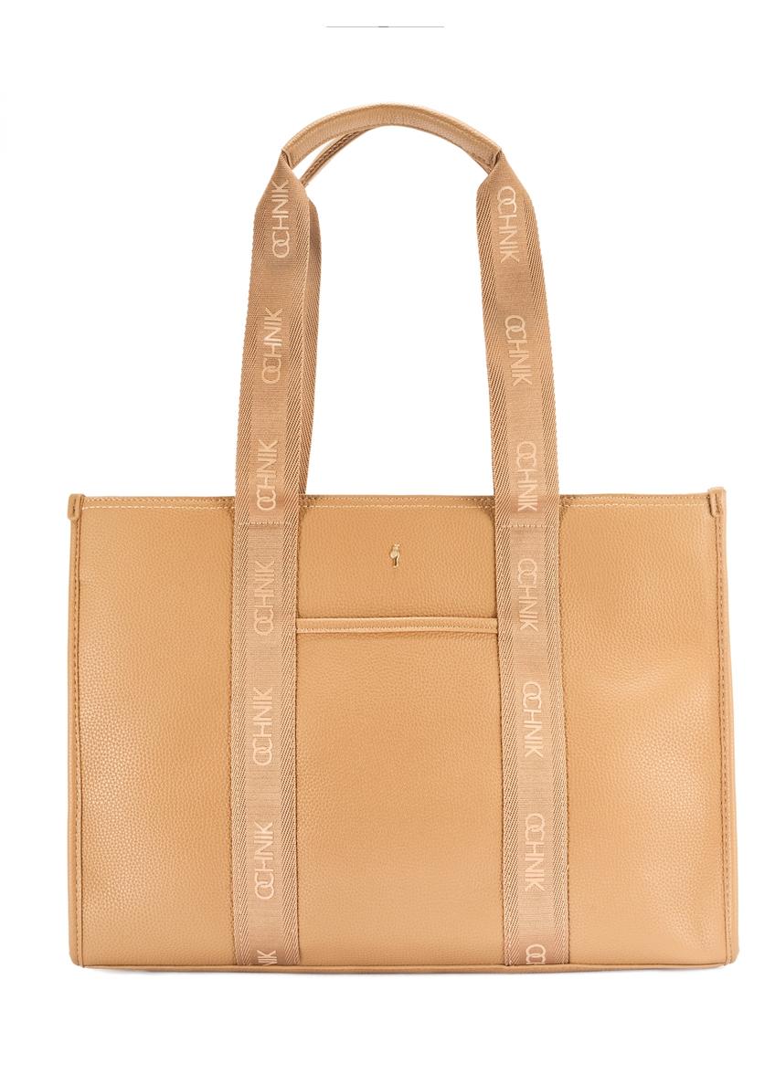 Large camel shopper bag TOREC-0977A-24(Z25)