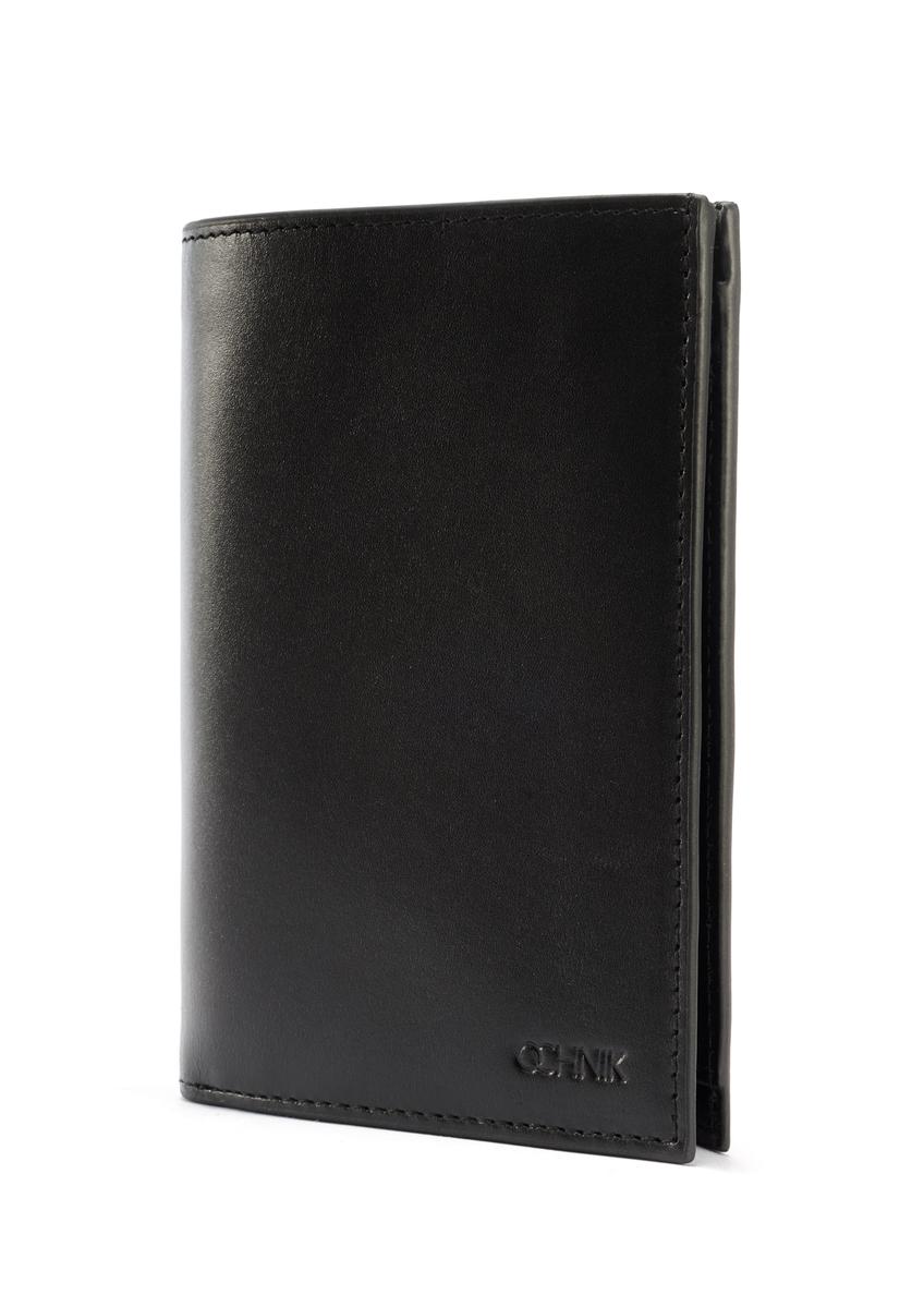 Leather black men's wallet PORMS-0640-99(W25)