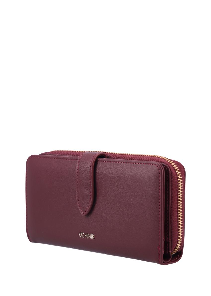 Burgundy large women's wallet POREC-0444-4D(Z26)