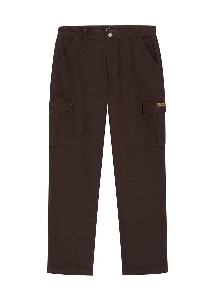 Men's brown cargo trousers SPOMT-0130-1I(Z26)