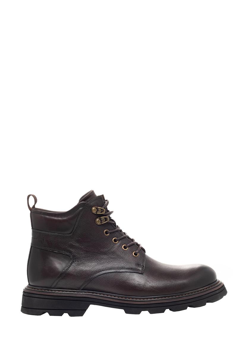 Brown leather men's ankle boots BUTYM-0569-1I(Z26)