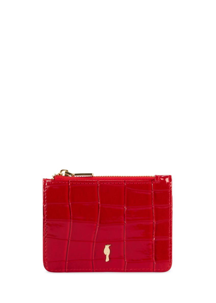 Small red women's wallet POREC-0425-42(Z25) - front product view on white background.