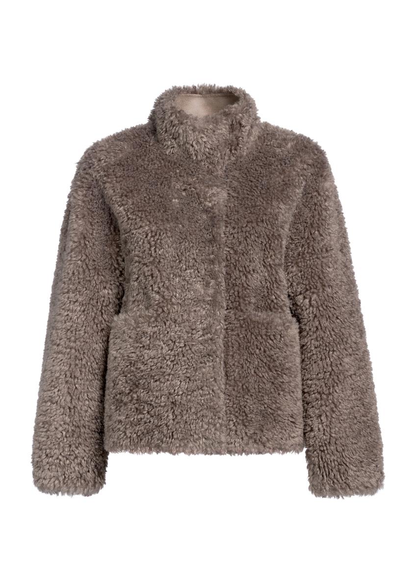 Women's ash fur coat FUTDP-0021B-93(Z25)