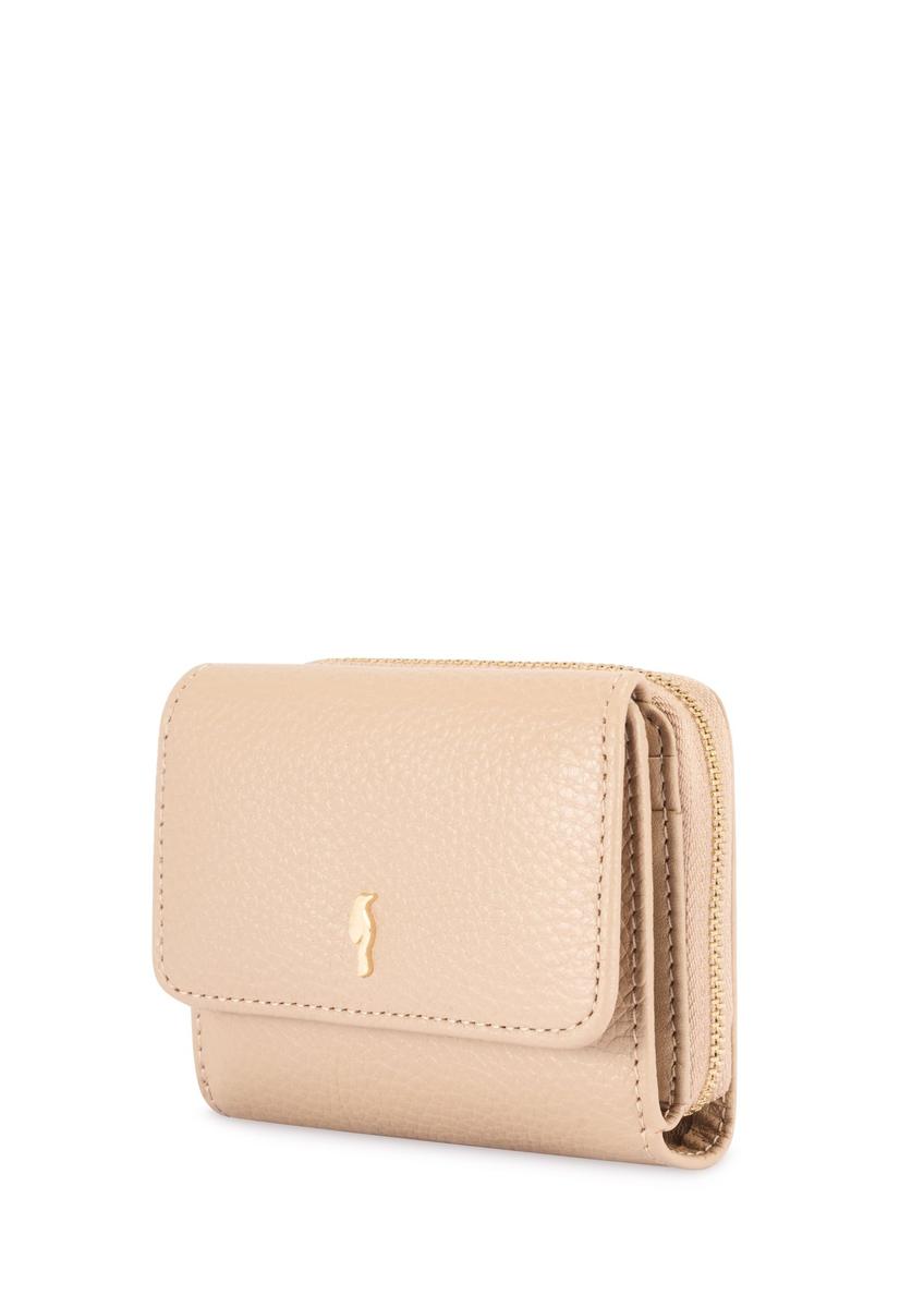 Beige leather women's wallet PORES-0802R-1B(W26)