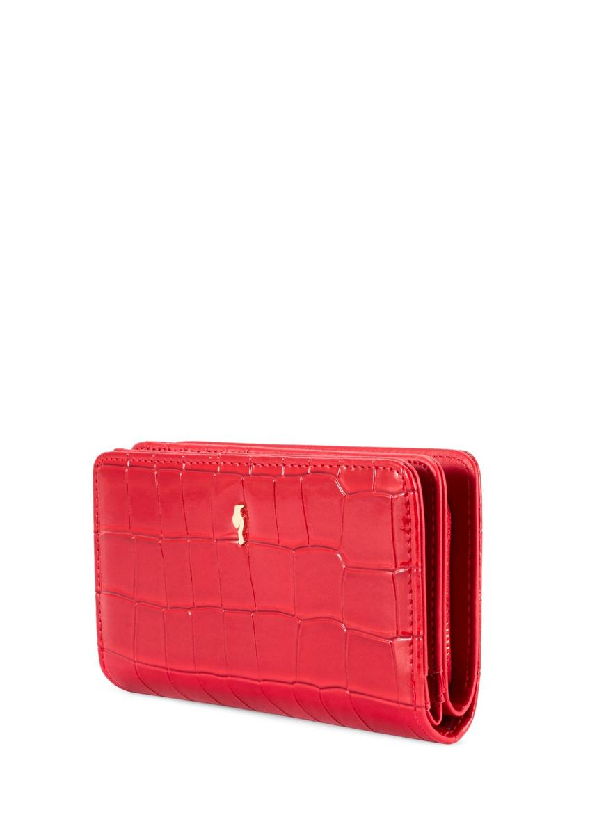 Red croco women's wallet POREC-0353A-42(Z25)