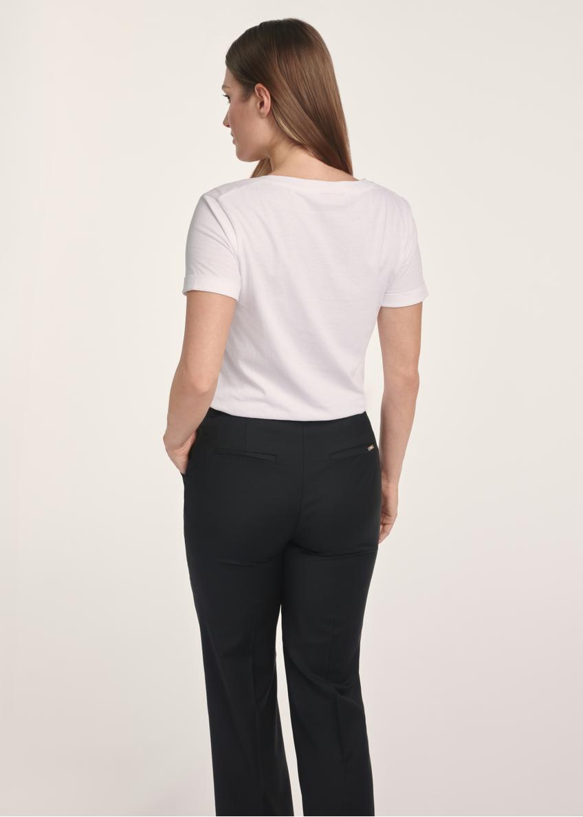 White V-neck T-shirt for women TSHDT-0118A-11(Z25)