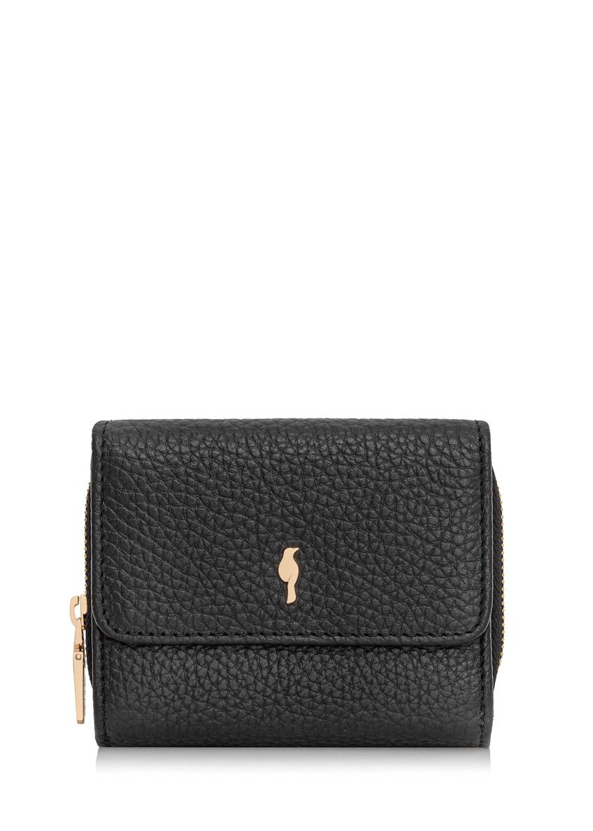 Small black leather women's wallet PORES-0802R-99(Z25)