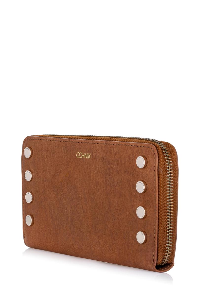 Brown leather women's wallet PORES-0851-88(W23)