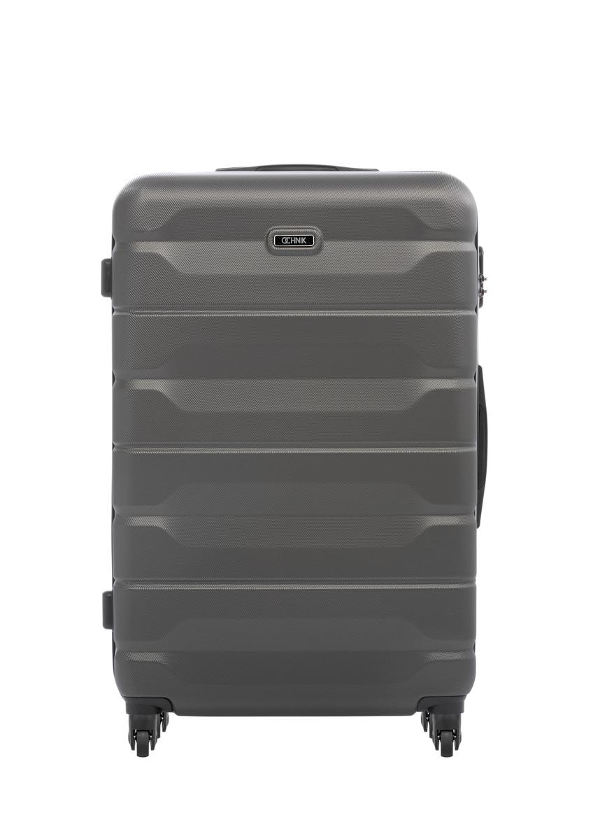 Large suitcase on wheels WALAB-0067-9B-28(W26), front product view on white background.