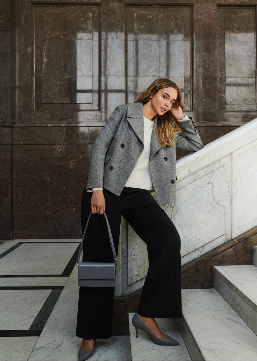 Women's short wool coat PLADT-0080-9C(Z26)