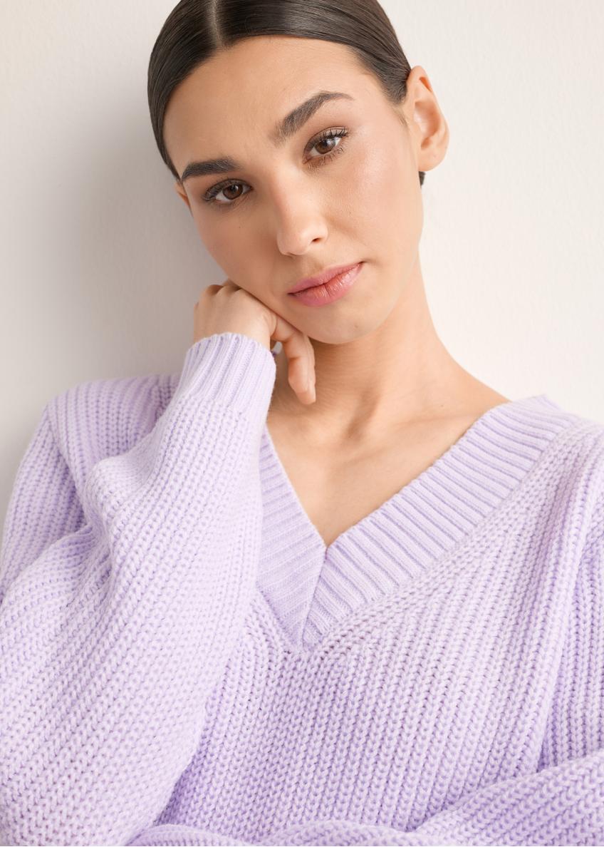 Light purple women's sweater SWEDT-0162-6A(Z26)
