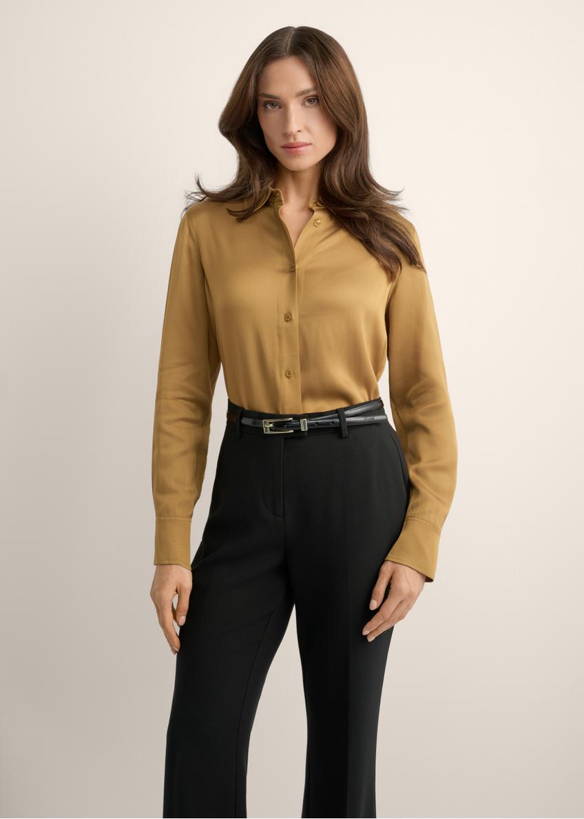 Mustard women's shirt KOSDT-0172-2D(Z26)