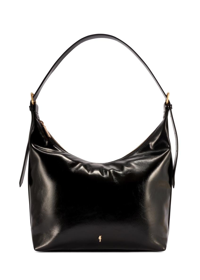Black women's shoulder bag TOREC-1166-9F(W26), front product view on white background.