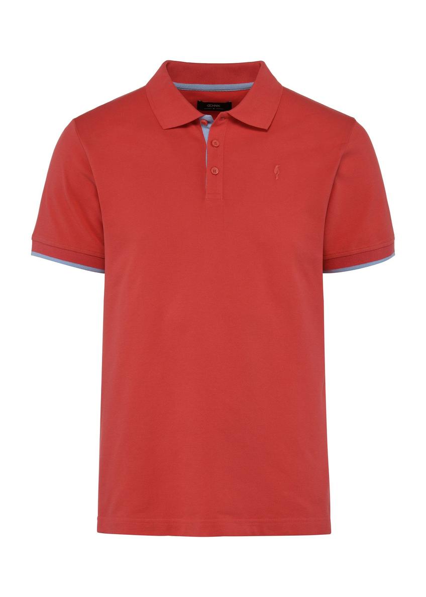 Coral men's cotton polo shirt POLMT-0045B-18(W25)-01