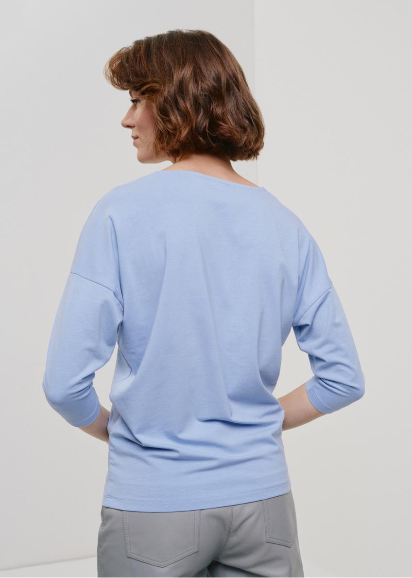 Blue women's blouse BLUDT-0156-61(W24)