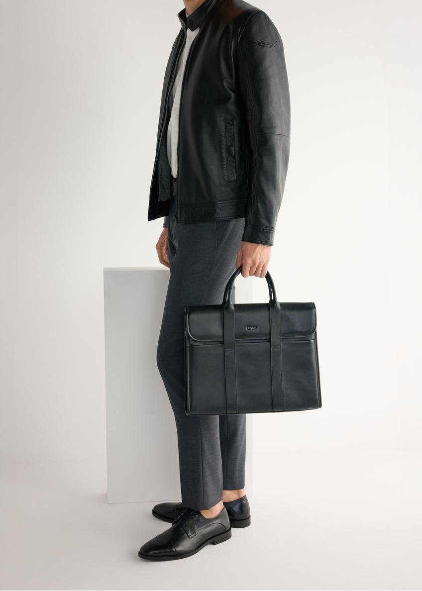 Men's black leather shoes BUTYM-0483-99(W26)