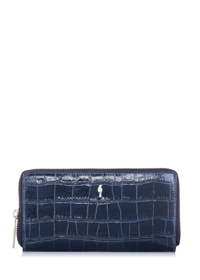 Women's large leather wallet croco PORES-0844-69(W23)