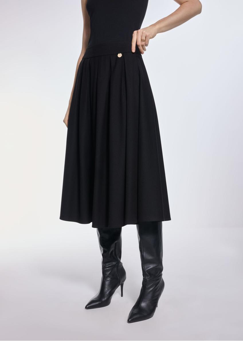 Black midi skirt SPCDT-0093-99(Z24)-03