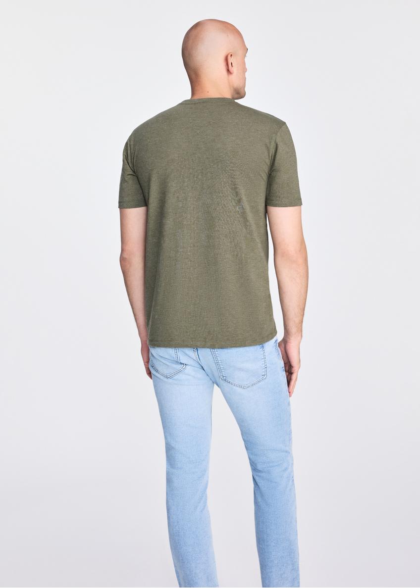 Men's cotton t-shirt in khaki color TSHMT-0120-55(W25)