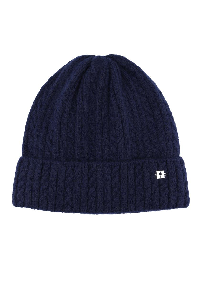 Navy blue women's hat CZADT-0170-7E(Z26), front product view on white background.