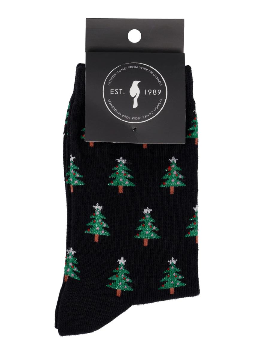 Black women's Christmas socks SKADT-0081-9P(Z26)