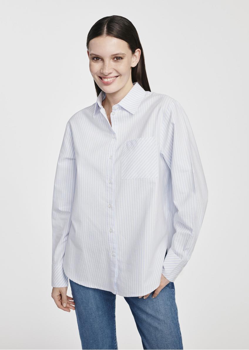 Cotton women's striped shirt KOSDT-0156-31(W25)-01