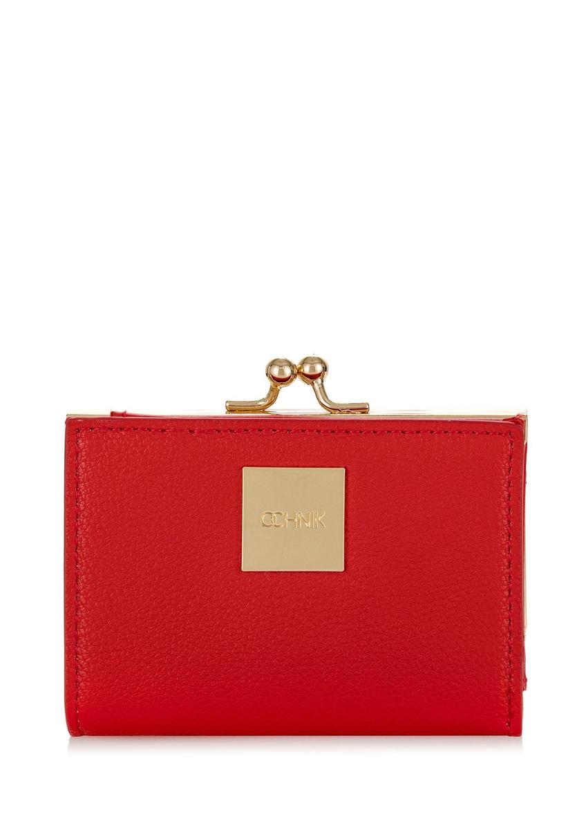 Red small women's wallet POREC-0365-42(W24)-09