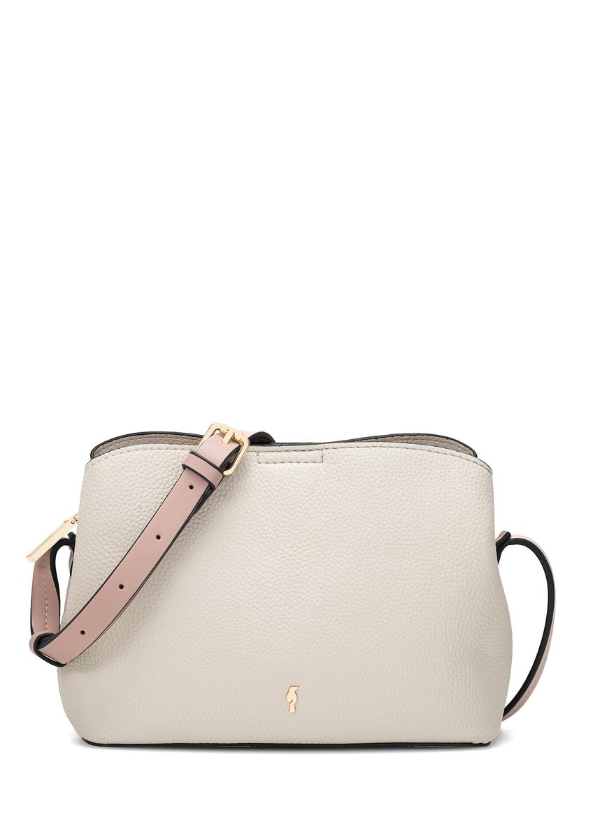 Cream small women's handbag TOREC-0768-0P(W26), front product view on white background.
