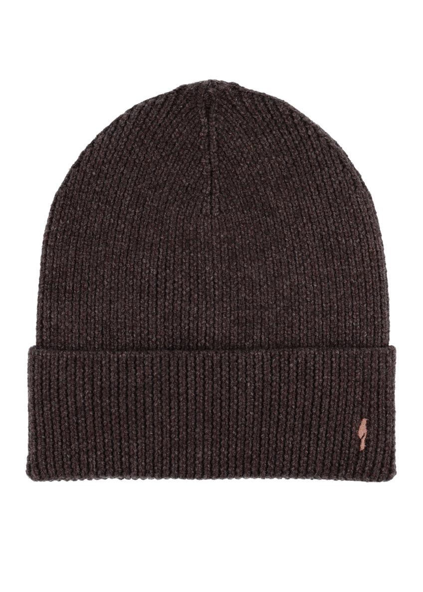 Dark brown men's cap CZAMT-0084-1I(Z26), front product view on white background.