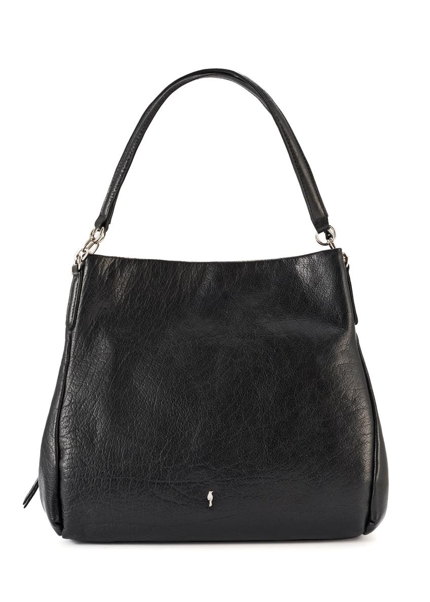 Black leather women's shopper bag TORES-0636D-99(Z25)