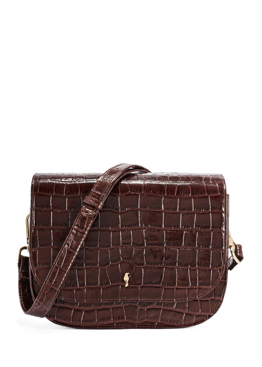 Leather brown croco women's handbag TORES-1129E-89(Z25)