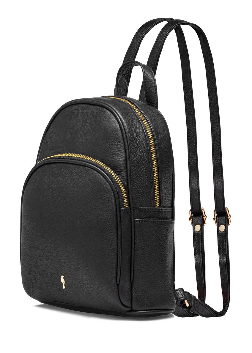 Black leather women's backpack TORES-1089-99(W25)